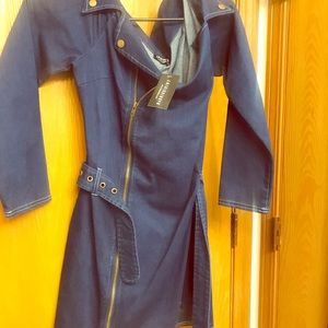 Off the shoulder jean dress